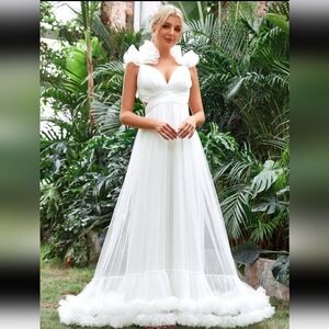 Ruched Shoulder Bustier Lace Up Back Dress